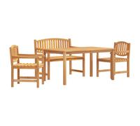 Garden Dining Set Wooden Outdoor Table and Chairs Set Solid Wood Teak vidaXL