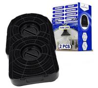 2x Charcoal Filters for Cooker Hood Ø200mm 484000008577 for Whirlpool