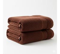 (2x Chocolate) Extra Large Super Jumbo Bath Sheet Towel 100% Egyptian Cotton Bath Sheets