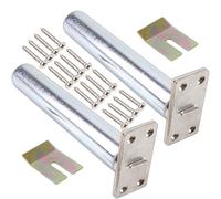 2X Chrome Finish Rectangular Concealed Door Closers - Fire Rated BS476