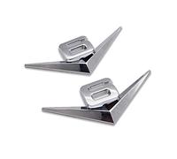 2X Chrome Metal V6 Logo Emblem Premium 3D V-6 Engine Badge Auto Rear Trunk Sticker Car Side Fender Decal (Silver)