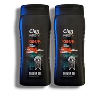 2x Cien Men - Lidl | Kenya - Shower Gel | Exotic & Invigorating Fragrance | 400mL Each