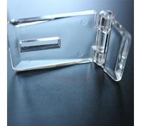 2X Clear Acrylic Hasp & Staple Set 52 mm Plastic Latch, Terrarium, Aquarium | 52 mm, 2x, clear: Hinged acrylic hasp and staple sets for tank lids, display cases and enclosures