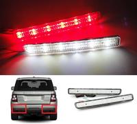 2x Clear Lens Rear Bumper Reflector LED Fog Tail Stop Brake Light Reverse Lamp For LR Discovery 3 4 2009-13 RR Sport L320