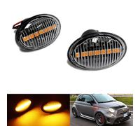 2x Clear Lens Side Indicator Amber LED Marker Repeater Light Fit For 500 500C 595 312 Ka RU8 Gran Turismo Quattroporte V 4C