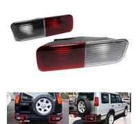 2x Clear Red Lens Rear Lower Bumper Reverse Light Fog Lamp L+R Car Compatible with 2002-2004 LR Discovery 2 LCI