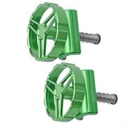 2x CNC Machined Hinge Clamp Plates for Brompton Folding Bikes with Ti Alloy Screws Compatible with For 3SIXTY and PIKES Folding Models (2PCS green)