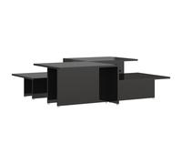 vidaXL Coffee Tables 2 pcs High Gloss Black 111.5x50x33 cm Engineered Wood, Black