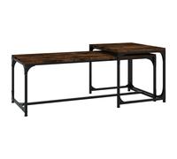 (brown oak) vidaXL 2x Coffee Tables Engineered Wood Accent End Tea Table Multi Colours
