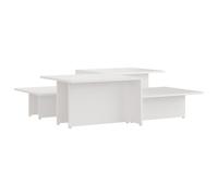 2x Coffee Tables White Engineered Wood Living Room Couch End Side Table vidaXL