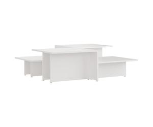 2x Coffee Tables White Engineered Wood Living Room Couch End Side Table vidaXL