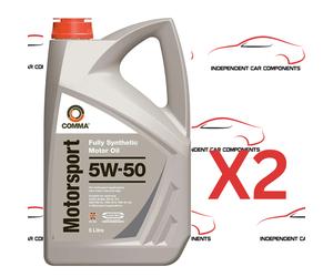 2X Comma Motorsport 5w-50 5w50 Fully Synthetic Racing Car Engine Oil -5L (MS5L)