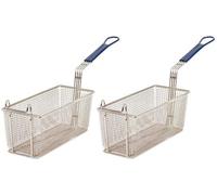 2x Commercial Deep Fryer Baskets 340x140x140mm - Replacement for Gas & Electric Catering Fryers (Fits GT18 GT45 GT45E GT46 GT46E GT60 GT60E E43 E43E E44 E44E Models)
