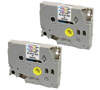 2X Compatible Label Tapes TZ-211 TZe-211 Black on White 6mm x 8m for PT-1000 1005 1010 3600 9600 D200 D210 D210VP D600VP E100 E300VP E550WVP H101C H101GB H105 H110 H300 H500 P700 P750W