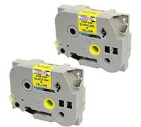 2X Compatible Label Tapes TZ-651 TZe-651 Black on Yellow (24mm x 8m) for PT-2430PC 3600 9600 9700 9800 D600VP D800W E300VP E550WVP E850 H500 H500LI P700 P750W P750WVP