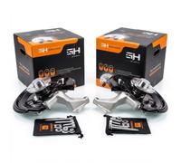 2x Complete R+L REAR Steering Knuckle for VW CC (35) /DISCS 282X12MM, ONLY FWD/