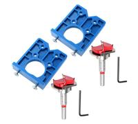 2X Concealed Hinge Jig Forstner Bit Sets-35mm Hinge Hole Cutter for Cabinet Hinges and Mounting Plates