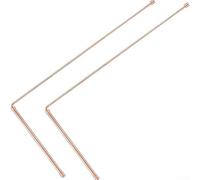 2X Copper Divining Rod for Water and Treasure Hunting - Metal Detector Dowsing Tool with Brass Handle, 4.5 x 12 Inches, Gold