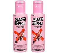 2x Crazy Color Semi-Permanent Hair Dye 2x 100ml (Orange)