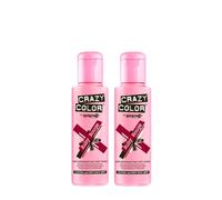 2x Crazy Color Semi-Permanent Hair Dye 2x 100ml (Ruby Rouge)