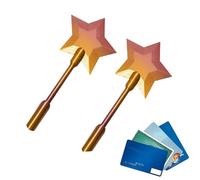 2X Credit Card Wand 3d Printed Payment Stick, Magic Wands Credit Card Holder To Pay Wands, Starmagic Wand Contactless Payment MagicWandCard Holder Travel Cards Holders Fun Functional Present For Kids