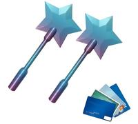 2X Credit Card Wand 3d Printed Payment Stick, Magic Wands Credit Card Holder To Pay Wands, Starmagic Wand Contactless Payment MagicWandCard Holder Travel Cards Holders Fun Functional Present For Kids