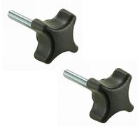 2X Cross Hand KNOB Threaded Bolt Plastic Head M5 M6 Fastener Butterfly Wing Screw (M6x35)