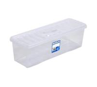 2X Crystal Deep Shelf Box and Lid, Clear (Holds 36 DVDs)