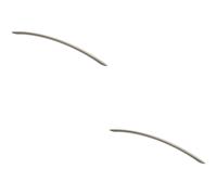 2x Curved Bow Cabinet Pull Handle 372 x 10mm 320mm Fixing Centres Satin Nickel