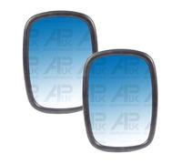 2x Curved Mirror Head 7" x 5" Replacement for JCB Telehandler Loadall Backhoe Premium Brand