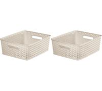 Curver Nestable Rattan Basket White 8L [196859]