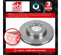 2x CV Brake Discs Pair Vented fits IVECO DAILY Mk3, Mk4 3.0D Front 04 to 11 Febi