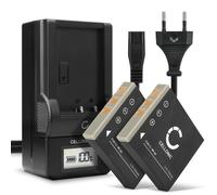 2x D-LI95 Battery & LCD Smart Charger for Pentax Optio E85 Optio M85