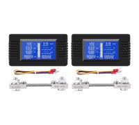2X DC Battery Monitor Power Meter Ammeter Digital DC 0-200V Shunt 100A Multimeter, Meter Voltmeter Capacity Tester