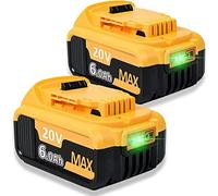 2X DCB200 5.0Ah Battery Replacement for Dewalt 18V Battery DCB200 DCB180 DCB206 DCB206-2 DCB200 DCB204 DCB204BT-2 DCB203 DCB201 DCD/DCF/DCG Series Cordless Power Tools