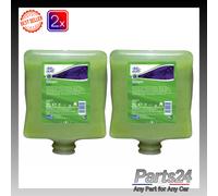 2x Deb Solopol Lime Wash 2L Cartridge Heavy Duty Hand Cleaner LIM2LT 2 Litres