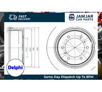 2x DELPHI BG3105 Brake Discs Rear For Mitsubishi Challenger / Shogun Sport