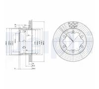 2x DELPHI BG3399 Brake Discs Rear Fits Mercedes Sprinter 2-T Vario VW LT