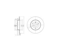 2x DELPHI BG3526 Brake Discs Front For Smart Cabrio City-Coupe Crossblade Fortwo