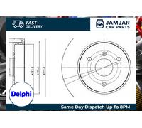 2x DELPHI BG3526 Brake Discs Front For Smart Cabrio City-Coupe Crossblade Fortwo