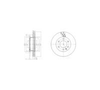 2x DELPHI BG4032 Brake Discs Front Fits Mercedes Sprinter 3.5-T Sprinter 3-T VW