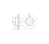 2x DELPHI BG4100 Brake Discs Front 74.5mm Height Replacement Fits Iveco Daily