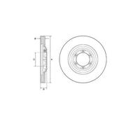 2x DELPHI BG4697C Brake Discs Front 40mm Height Replacement Fits Isuzu D-Max