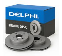 2x DELPHI BG4701C Brake Discs Front Fits Audi A3 Seat Leon Skoda Octavia VW Golf