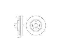 2x DELPHI BG4764C Brake Discs Front 47mm Height Fits Suzuki SX4 S-Cross Vitara