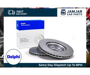 2x DELPHI Brake Discs Front 39.1mm Height Replacement For Chrysler PT Cruiser