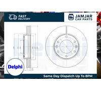 2x DELPHI Brake Discs Front 52.5mm Height Replacement Fits Hyundai i800 iLoad