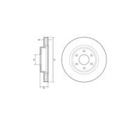 2x DELPHI Brake Discs Front 53.1mm Height Fits Nissan Navara Renault Alaskan