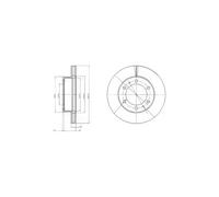 2x DELPHI Brake Discs Front 67.4mm Height Replacement Fits Toyota Hilux Vigo