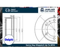 2x DELPHI Brake Discs Front 67.4mm Height Replacement Fits Toyota Hilux Vigo